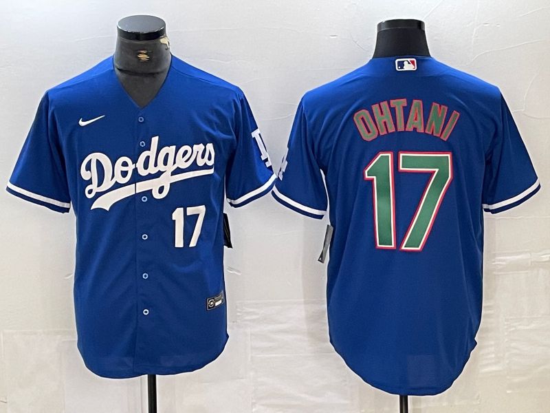 Men Los Angeles Dodgers #17 Ohtani Blue Nike Game MLB Jersey style 22